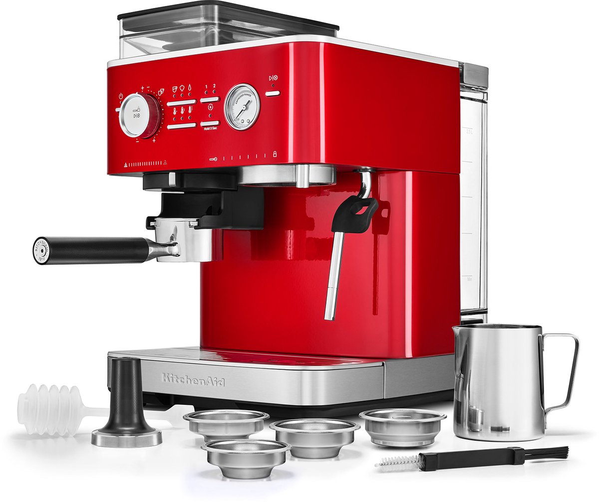 KitchenAid Espressomachine met Koffiemolen Appelrood - afbeelding 2