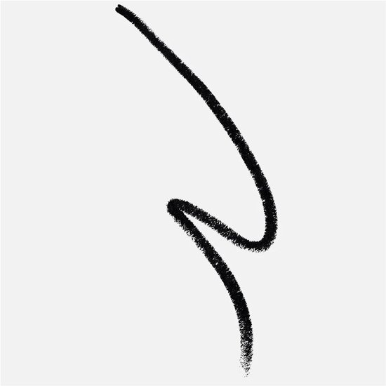 Een zwarte lijn, aangebracht met eyeliner.