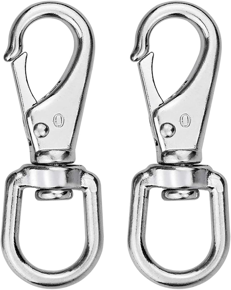 Ibenzoa® Robuuste Roterende Karabijnhaken voor Huisdieren en Accessoires - Set van 2 Stuks