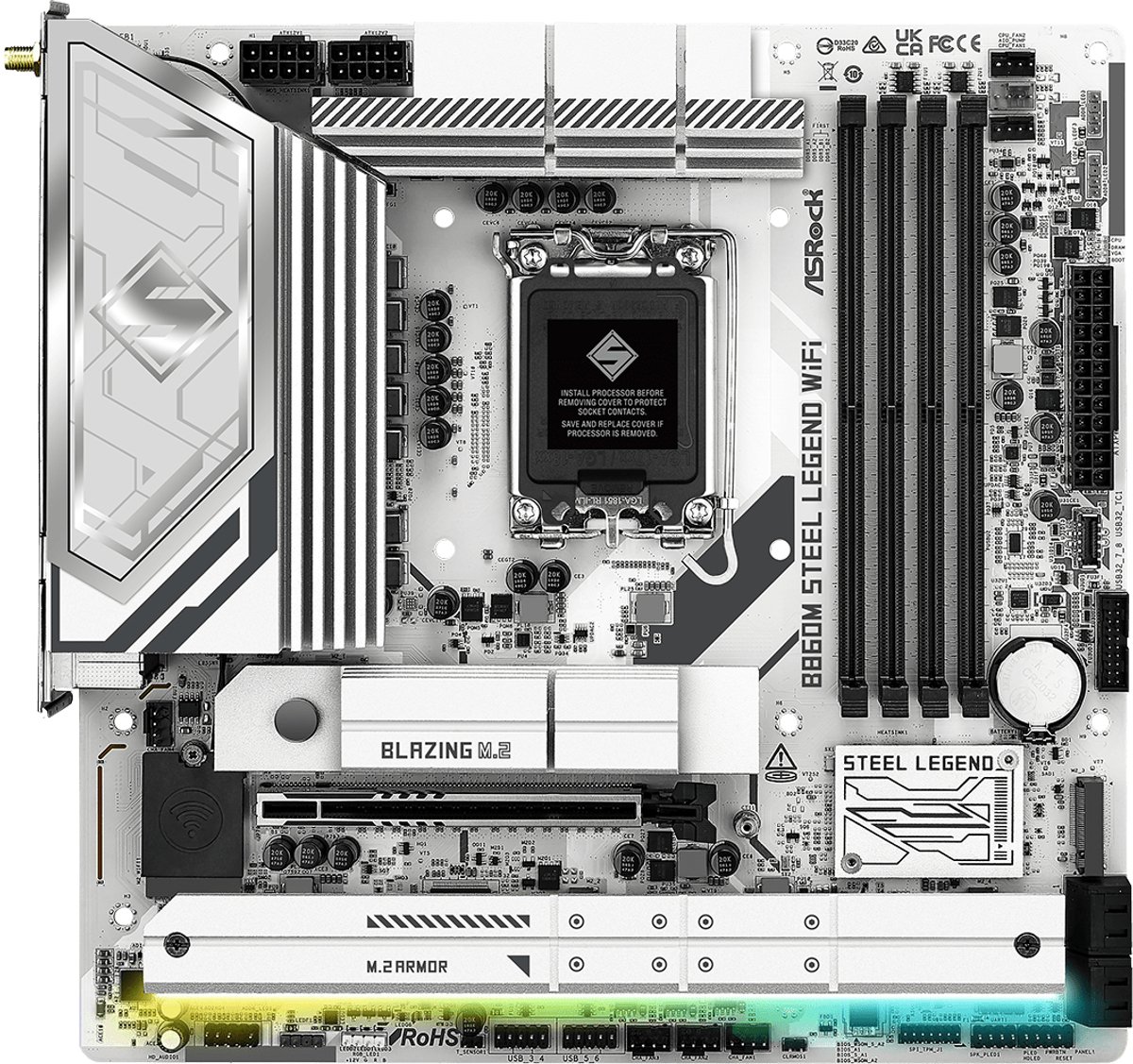 Asrock B860M Steel Legend WiFi Intel B860 LGA 1851 (Socket V1) micro ATX
