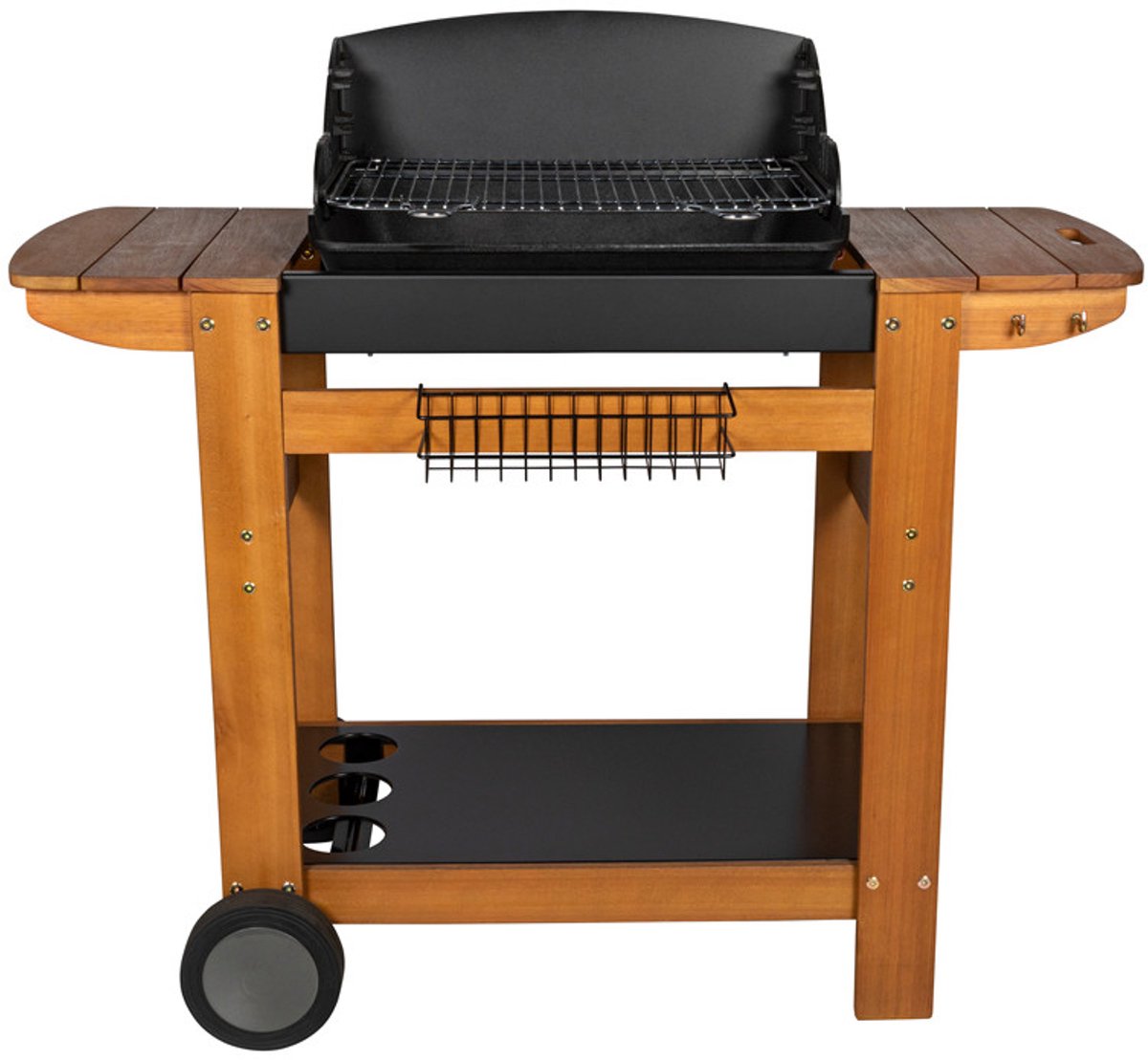 Houtskoolbarbecue + houtkar, SENLIS