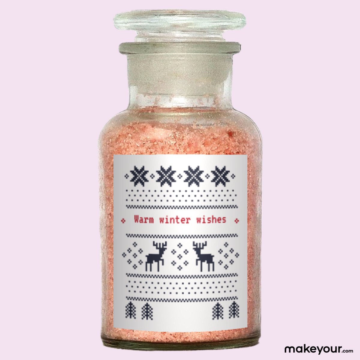 Goedkoopste Badzout met Etiket Warm wishes - Origineel Kerst Cadeau - makeyour.com - Premium Badzout - makeyour.com
