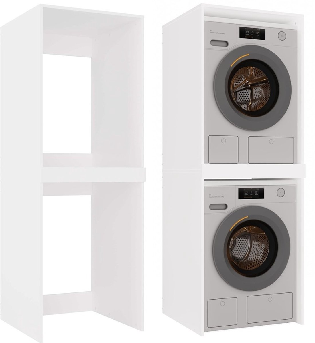 Wasmachine/wasdroger kast - Wasmachine-opbouwmeubel - Droger op wasmachine plaatsen — afbeelding 1