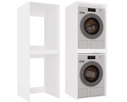 Wasmachine/wasdroger kast - Wasmachine-opbouwmeubel - Droger op wasmachine plaatsen