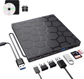 Narlix - Externe DVD Speler - Externe DVD speler voor laptop - DVD/CD Drive voor Laptop - Brander - Optical Drive - USB 3.0 & USB C - Geschikt voor Windows, MacOS en Linux