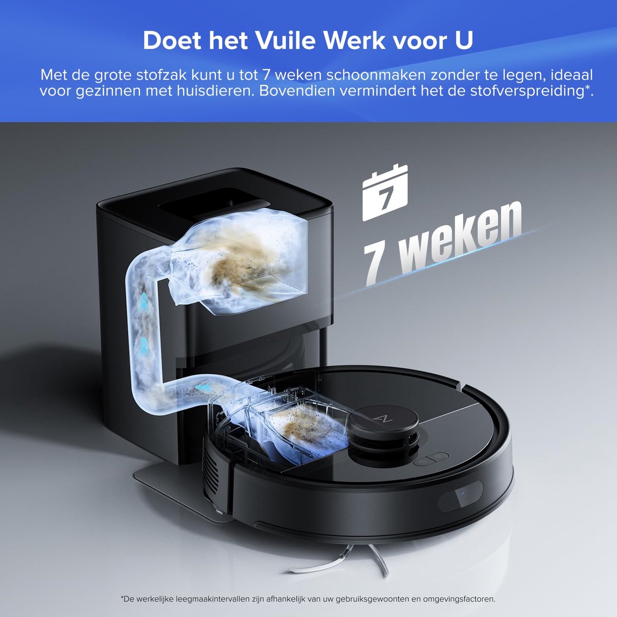 Afbeelding 2 van Roborock Q7 BF+ - Robotstofzuiger met dweilfunctie - 8000Pa - Dubbele anti-klit - automatisch wissen - LiDAR-navigatie - verboden zone - Q5 Max+/Q5 Pro/Q7 Max+ upgrade(Q7 L5+)