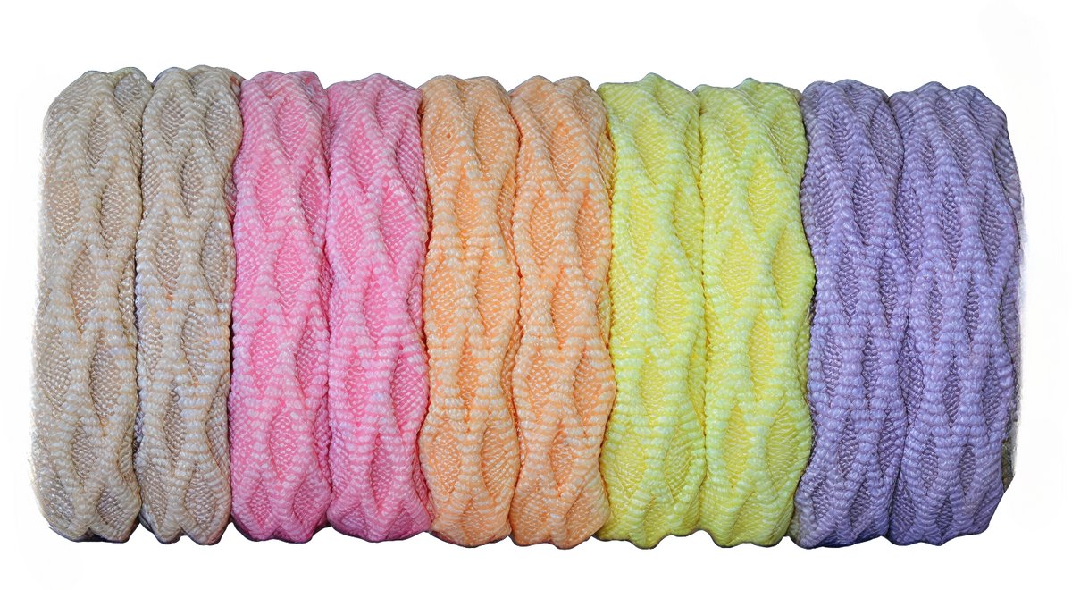 Hisa Haarelastiekjes Pastel - 10-pack - Zachte Elastische Stof - Comfortabel voor Sport & Dagelijks Gebruik — cadeau in Mode & Accessoires - foto 2