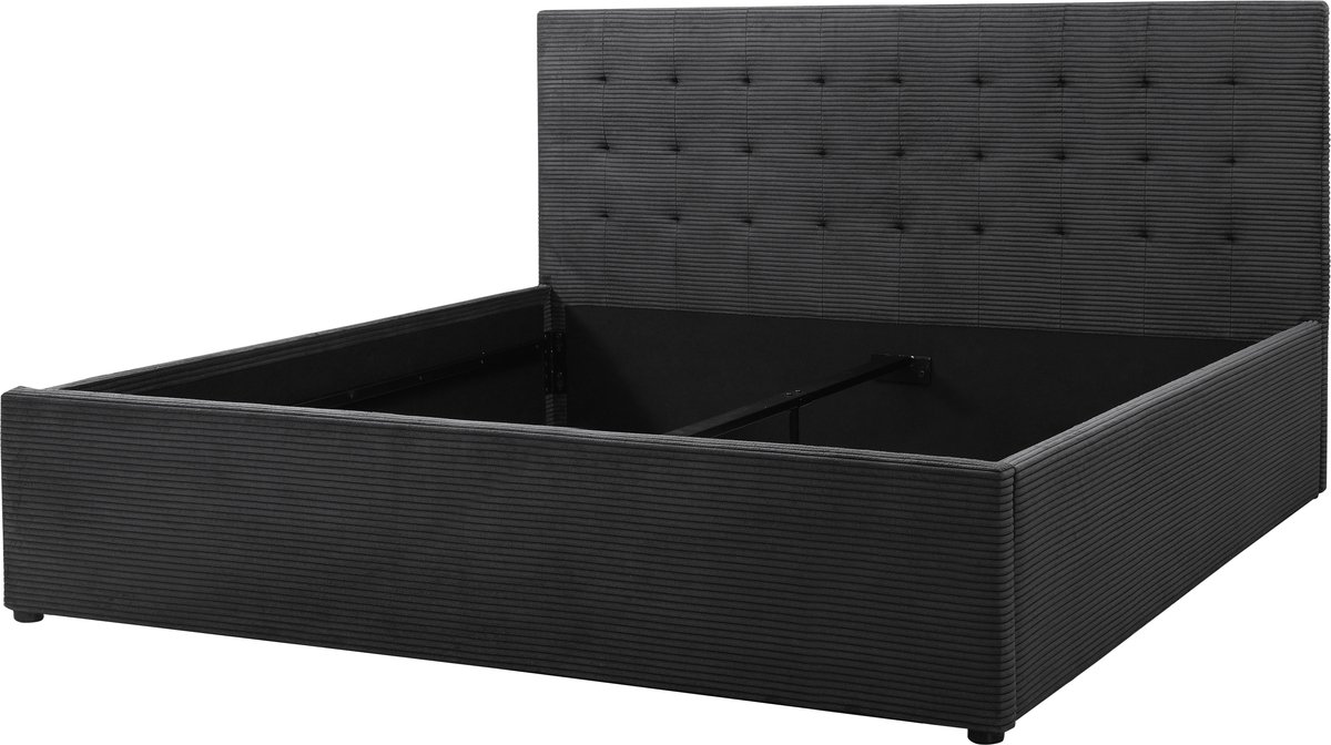 Notio Living Hamar-Bed 180x200 cm Fabric Anthracite Antraciet