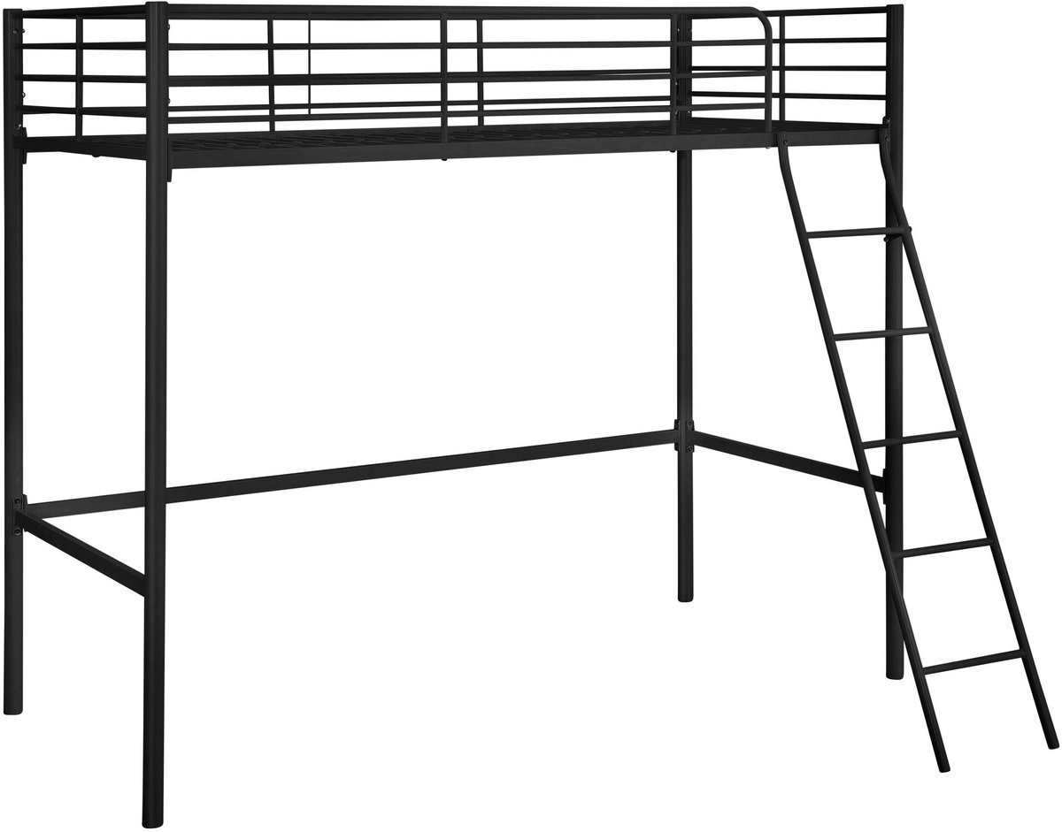 Clove|High Sleeper Bed 90 Black Metal