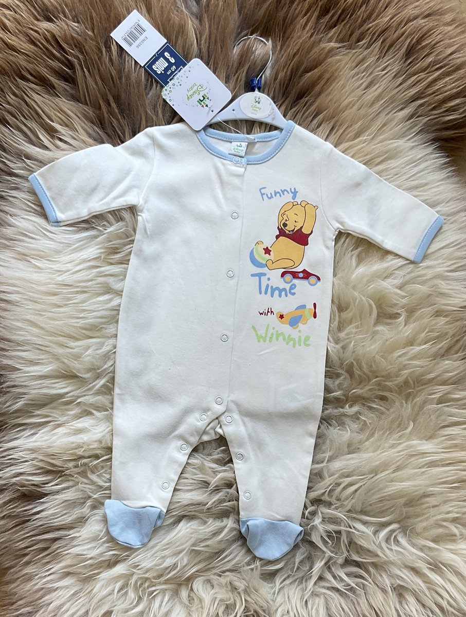 Winnie The Pooh Boxpak - Off-white/Blauw - Katoen - Maat 56/62
