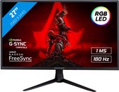 Bol.com RAIDER QHD ULTRA GAMING - IPS - QHD 180Hz Gaming Monitor - RGB Verlichting - 27 Inch aanbieding