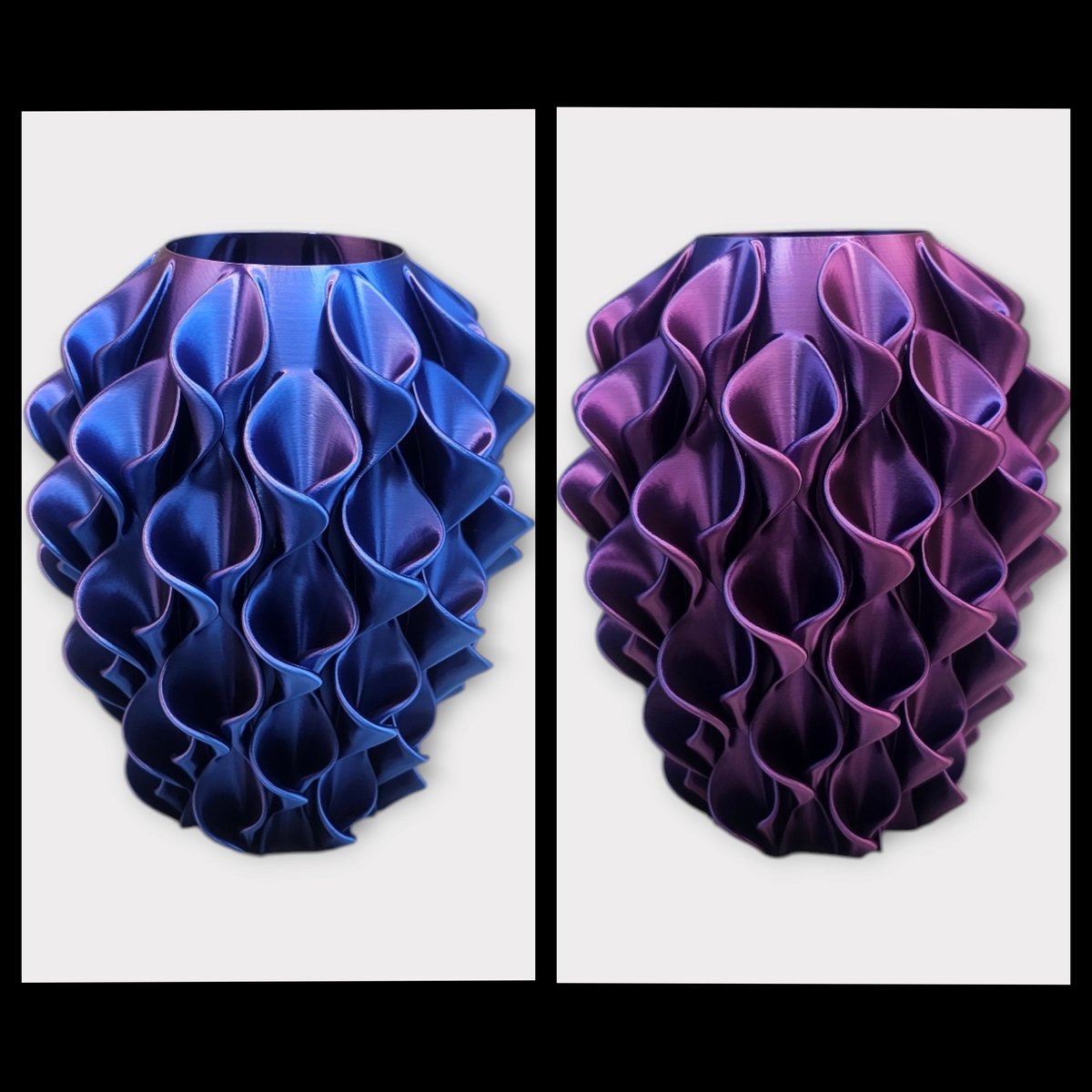 Layerzz - trendy vaas Florea - droogbloemen en zijdebloemen -uniek- meerkleurig- paars blauw 20cm