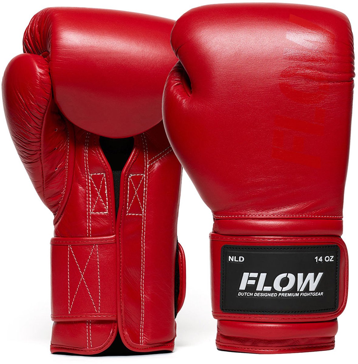 Flow - Challenge Bokshandschoenen - Echt Leer - Rood 14 oz