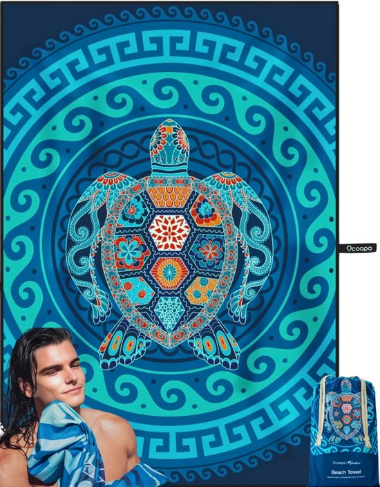 Diveblues® XXL Strandlaken - 145 x 200 cm – Extra Groot 200 grams Premium Microvezel Badlaken - UltraSoft XXL Sneldrogende Badhanddoek - Badlaken - Groot Strandkleed - Compact & Lichtgewicht – Bespaar Ruimte in je Koffer