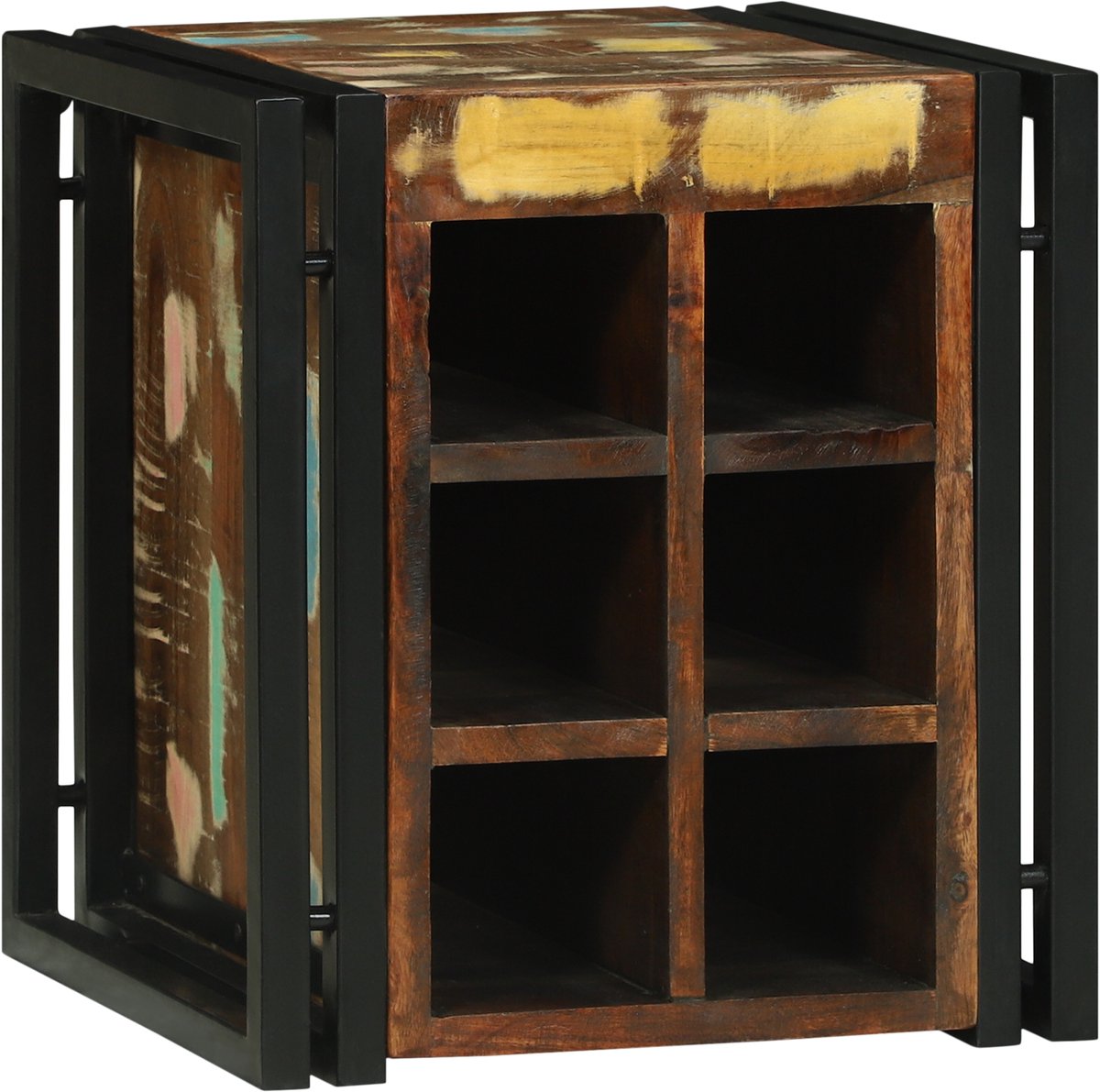 vidaXL - Wijnrek - 35 - x - 35 - x - 39 - cm - Massief - Gerecycleerd - Hout