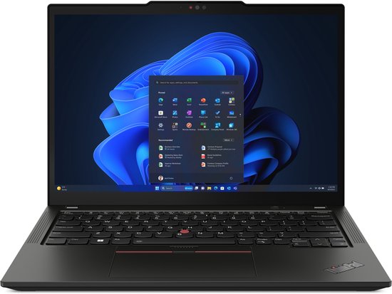 Lenovo ThinkPad X13 Gen 5 Intel Core Ultra 7 155U Laptop 33,8 cm (13.3") WUXGA 32 GB LPDDR5x-SDRAM 512 GB SSD Wi-Fi 6E (802.11ax) Windows 11 Pro Zwitsers Zwart - Lenovo - Hoofdafbeelding