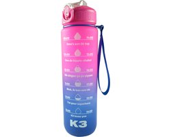 K3 - Motiverende drinkfles - Drink je fles leeg met de grootste K3 hits - 1 liter
