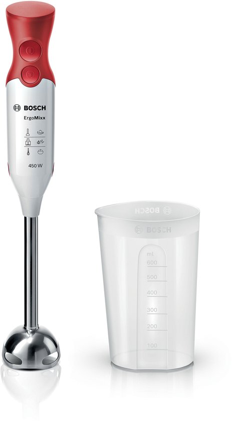 Bosch MSM64110 ErgoMixx - Staafmixer - 450W - Rood/Wit