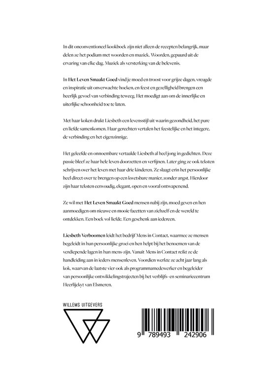 Willems Uitgevers, Liesbeth Verboomen, Het leven smaakt goed, ISBN 9789491582906.