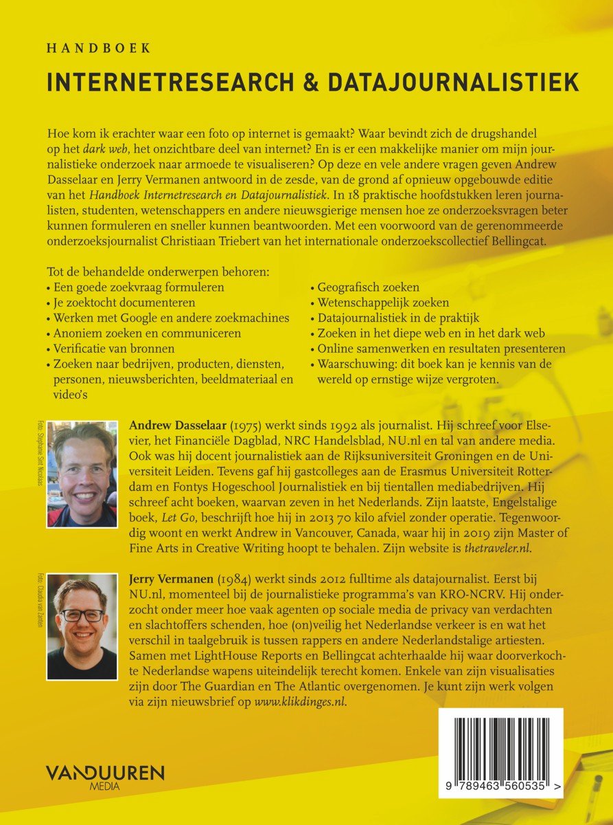 Handboek Internetresearch & datajournalistiek - back cover