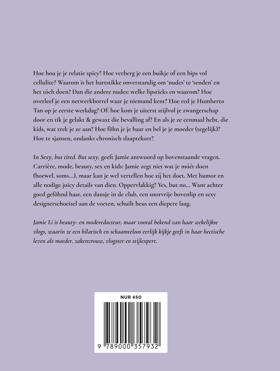 Sexy, but tired. But sexy. - back cover
