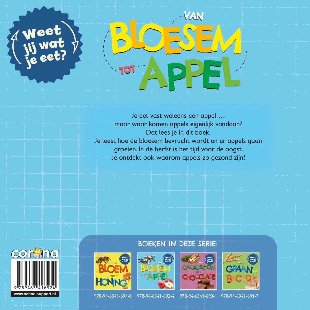 Weet jij wat je eet? - Van bloesem tot appel - back cover