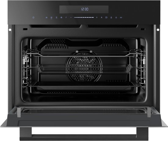 Inventum IMC4535GT - Inbouw combi-oven - Hetelucht - Magnetron - Grill - 50 liter - 45 cm hoog - Tot 250 graden - Zwart - Beste Koop Maart 2026