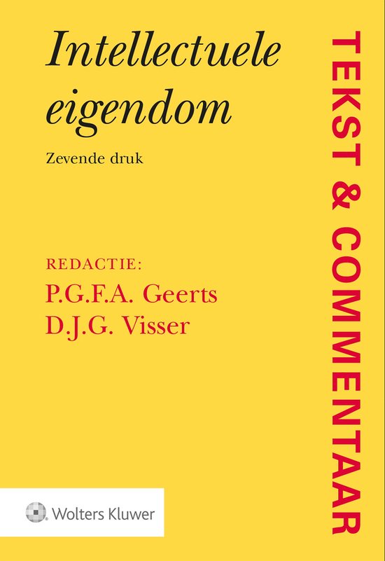 Tekst & Commentaar Intellectuele eigendom - cover