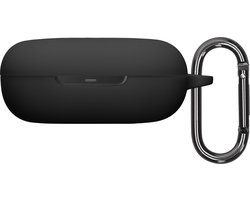 kwmobile cover voor oordopjes case - geschikt voor Shokz OpenFit 2 T920 - Trendy beschermhoes draadloze oordopjes in zwart