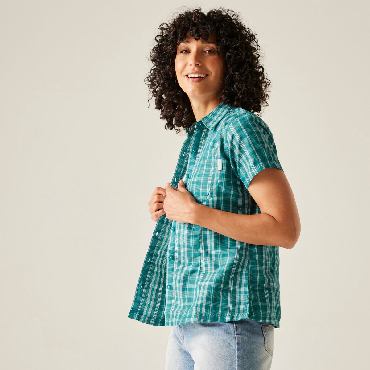 T-shirt Korte Mouwen Hiking Dames Groen