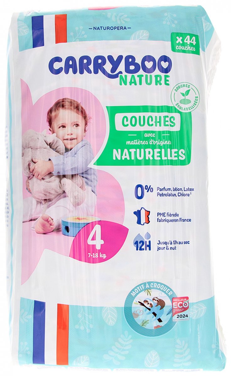 Carryboo Nature Natural luiers maat 4 | 44 stuks