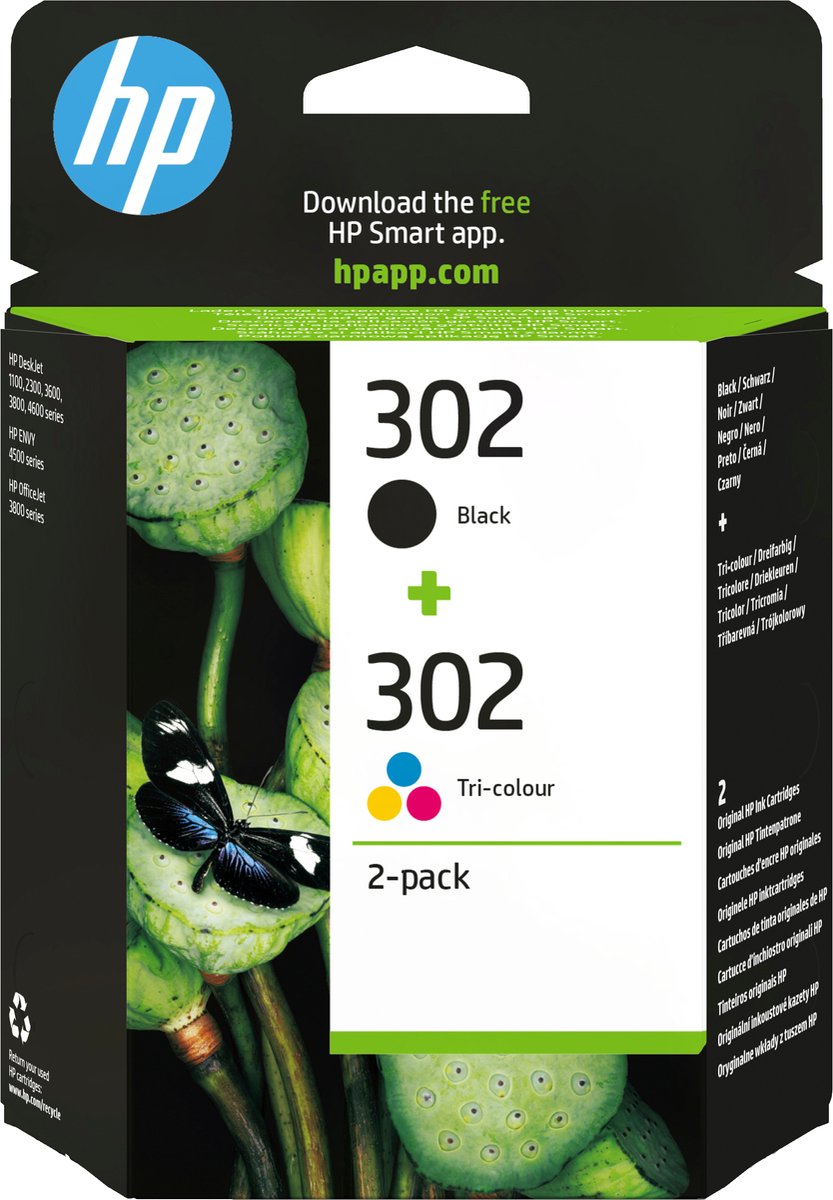 HP 302 Cartridges Combo Pack