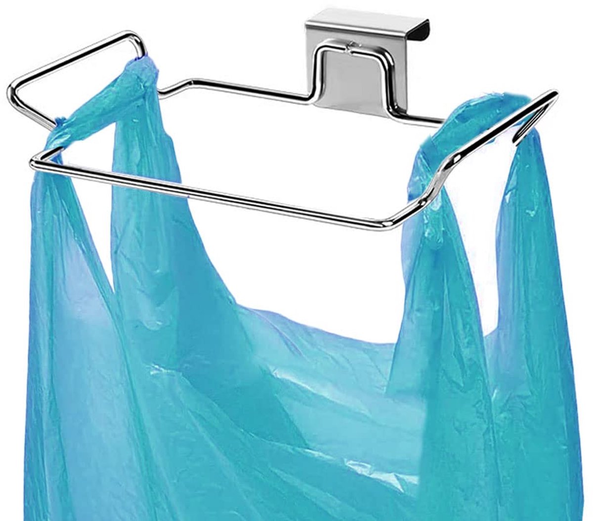 Ibenzoa® Robuuste Roestvrij Stalen Vuilniszakstandaard met Opbergmogelijkheden voor Keuken en Kast vuilbak buiten, vuilnisbak buiten, vuilbakken buiten