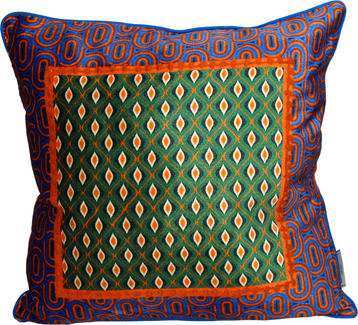 Kussen Retro Fluweel Oranje 45x45cm