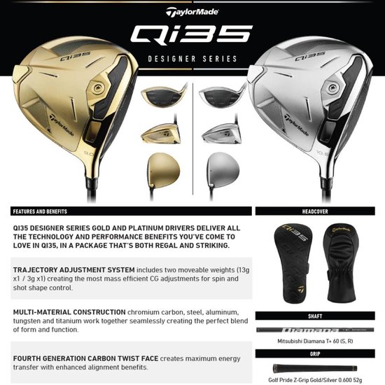 TaylorMade Qi35 Driver 2025 - Designer Series Silver - LIMITED VERSIE! - | Stiff - 9° - (Loft instelbaar van 7° tot 11°) | van Merkloos — afbeelding 4