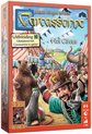 Doos van Carcassonne: Het Circus uitbreiding, met circusartiesten, een beer, olifant en zeehond.