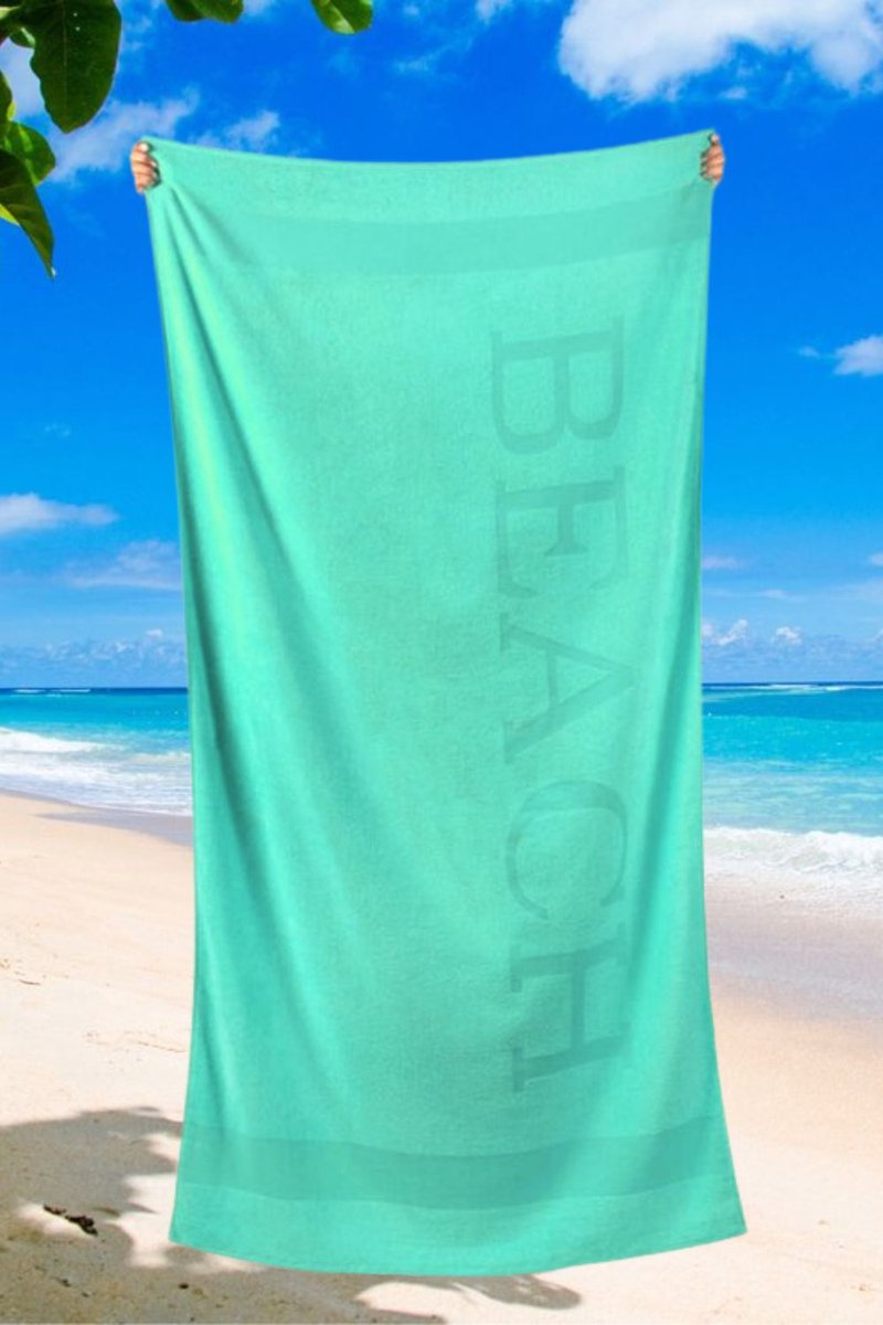 Strandlaken Beach XL Seagreen Extra groot - 100 x 200 cm - Hoogwaardig Katoenen Strand Handdoek - Extra zacht - Sneldrogend Badhanddoek - Ideaal voor Strand, Sauna, Zwembad, Vakantie en Sport - Badlaken