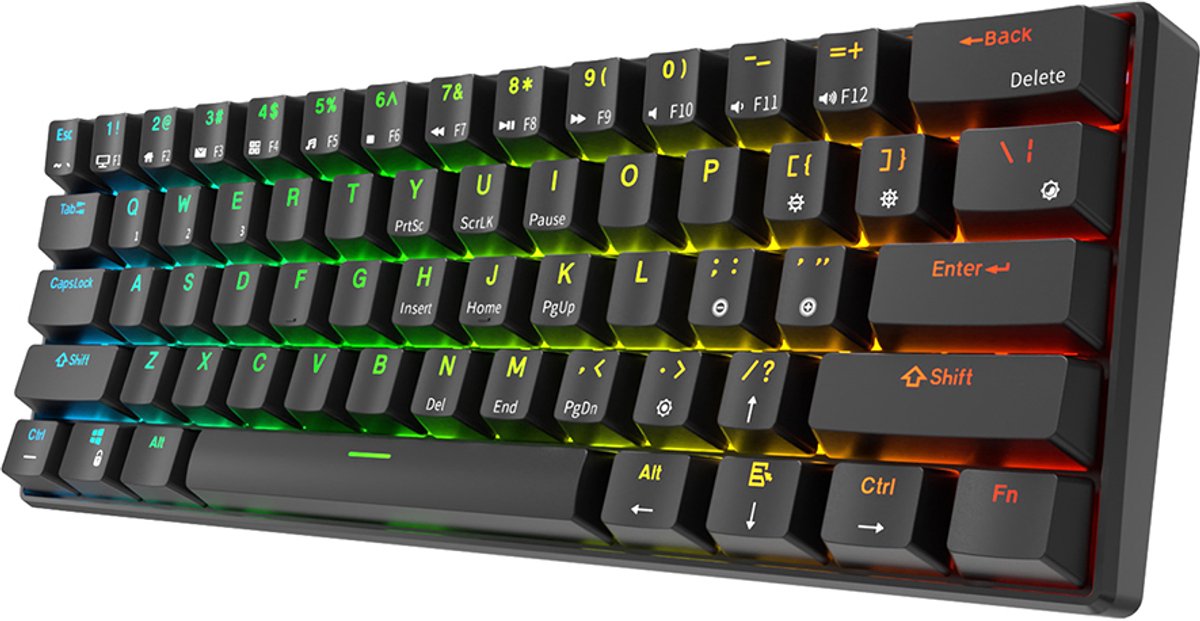 Royal Kludge RK61 - Mechanisch Gaming Toetsenbord - Draadloos - RGB - Brown Switch thumbnail 4