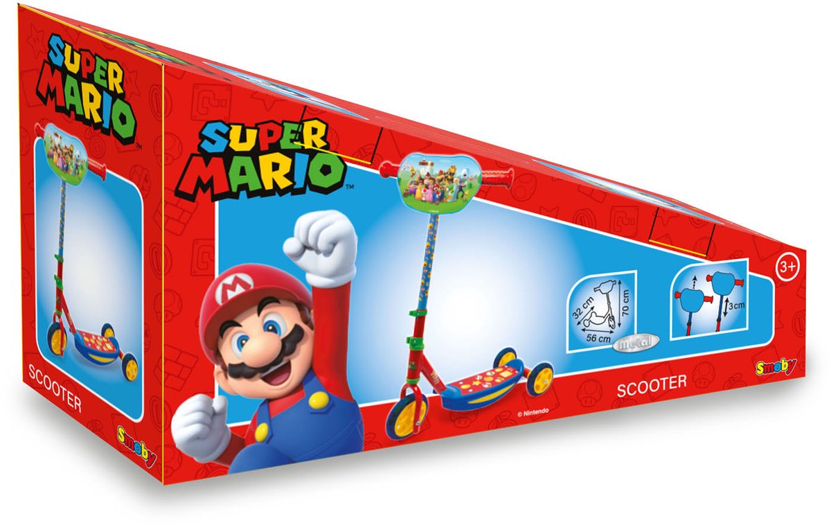 Smoby - Super Mario Step - Step - Scooter - Stuur in de hoogte verstelbaar - Vanaf 3 jaar — afbeelding 9