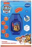 De verpakking van de VTech Paw Patrol Chase Leerhorloge, met Chase en zijn vrienden vooraan.