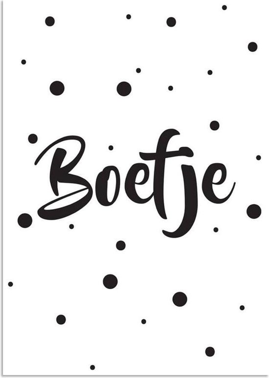Kinderkamer poster Boefje DesignClaud - Tekst poster - Zwart wit - A3 poster