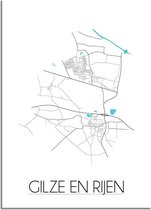 DesignClaud Gilze en Rijen Plattegrond poster  - A3 poster (29,7x42cm)