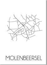 DesignClaud Molenbeersel Plattegrond poster A3 + Fotolijst wit