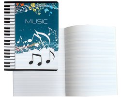Verhaak 3-pak Muziekschriften met Notenbalken - A5 formaat - Muziek Design
