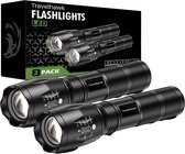 Travelhawk Zaklamp - Zaklamp Led - Zaklamp Militaire - 1000 Lumen - Waterproof - 2 stuks