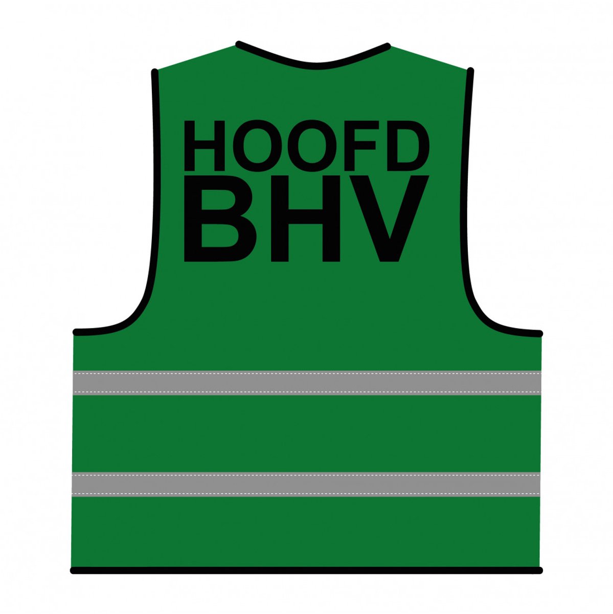 Hoofd BHV hesje groen
