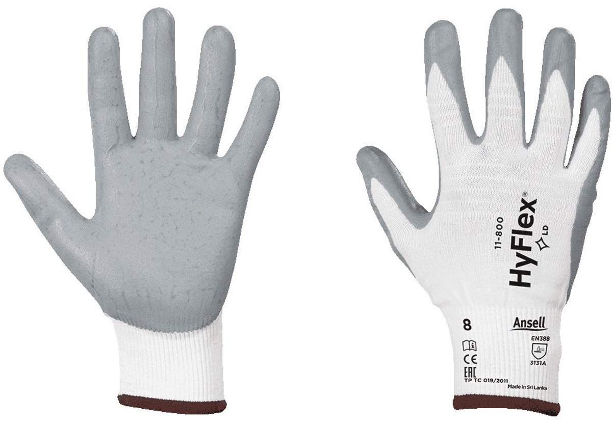 Ansell Hyflex 11-800 Veiligheidshandschoen - Maat 7 - Meerkleurig - 1 paar