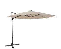 LifeGoods Parasol - Ø300 cm - One-push Systeem - Waterdicht - met Hoes - Taupe