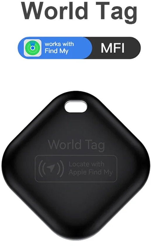Mini GPS Tracker | Locatie Volgen via Find My iOS | Alleen Geschikt Voor IOS Apparaten | Gecertificeerd | Tracker Voor fiets, auto, scooter, hond en koffer | Inclusief Batterij