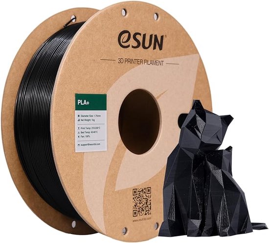 eSun PLA+ Zwart / Black - 1 kg - 1.75 mm - 3D printer en 3D pen filament